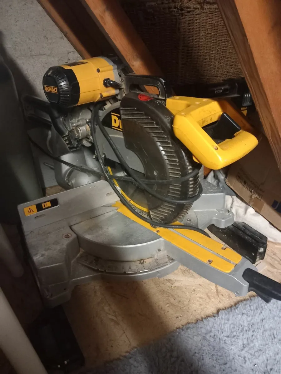 Dewalt 110  SDS Drill, Plunge track saw & Chop saw - Image 3