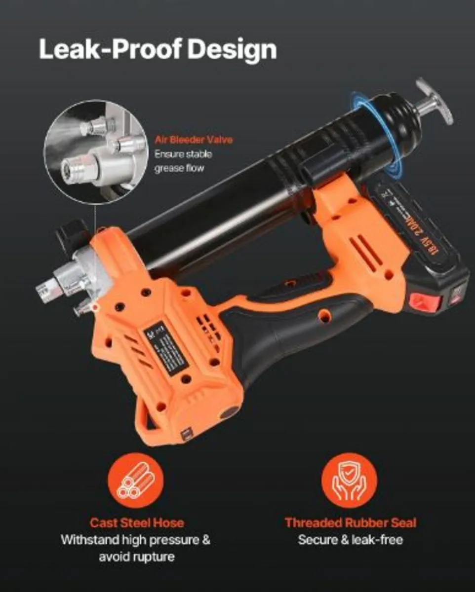 20V Grease Gun Kit with 2.0 Ah Battery 35.4-inch H - Image 3