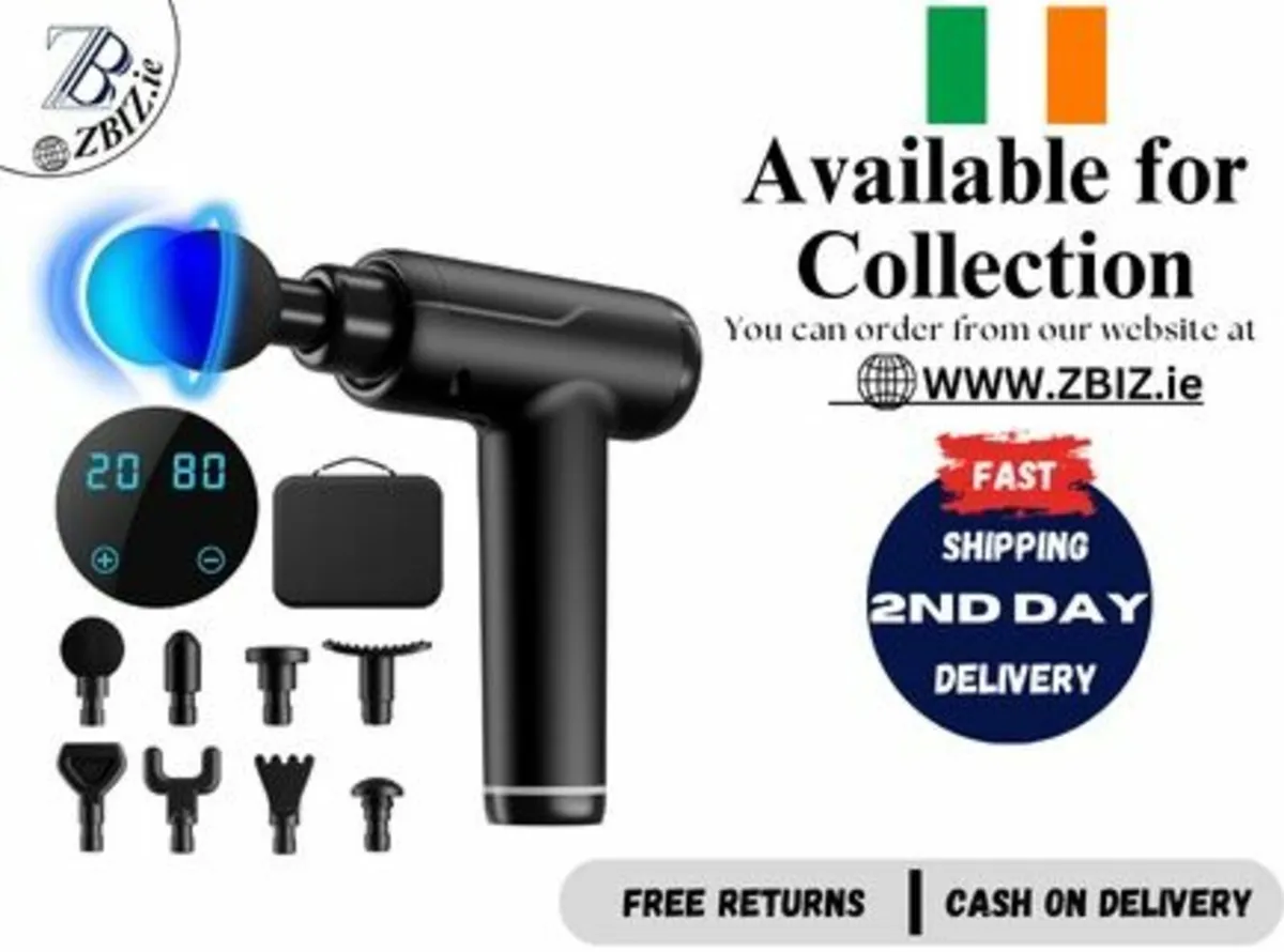 Massage Gun with 8 Massage Heads Portable Muscle - Image 1