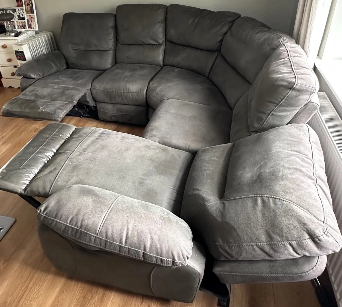 L-Shaped Couch with Recliners - Image 1
