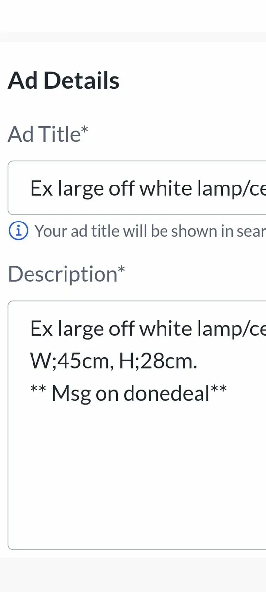 Ex large lamp/ceiling shade - Image 3