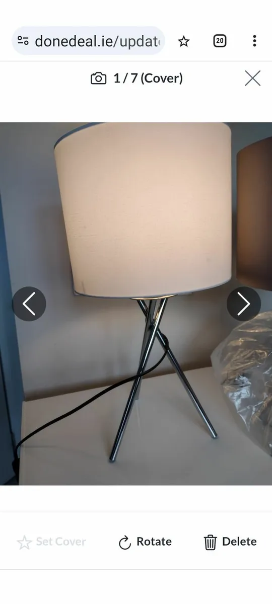 New chrome tripod table lamp - Image 1