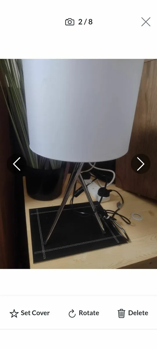 New chrome tripod table lamp - Image 4