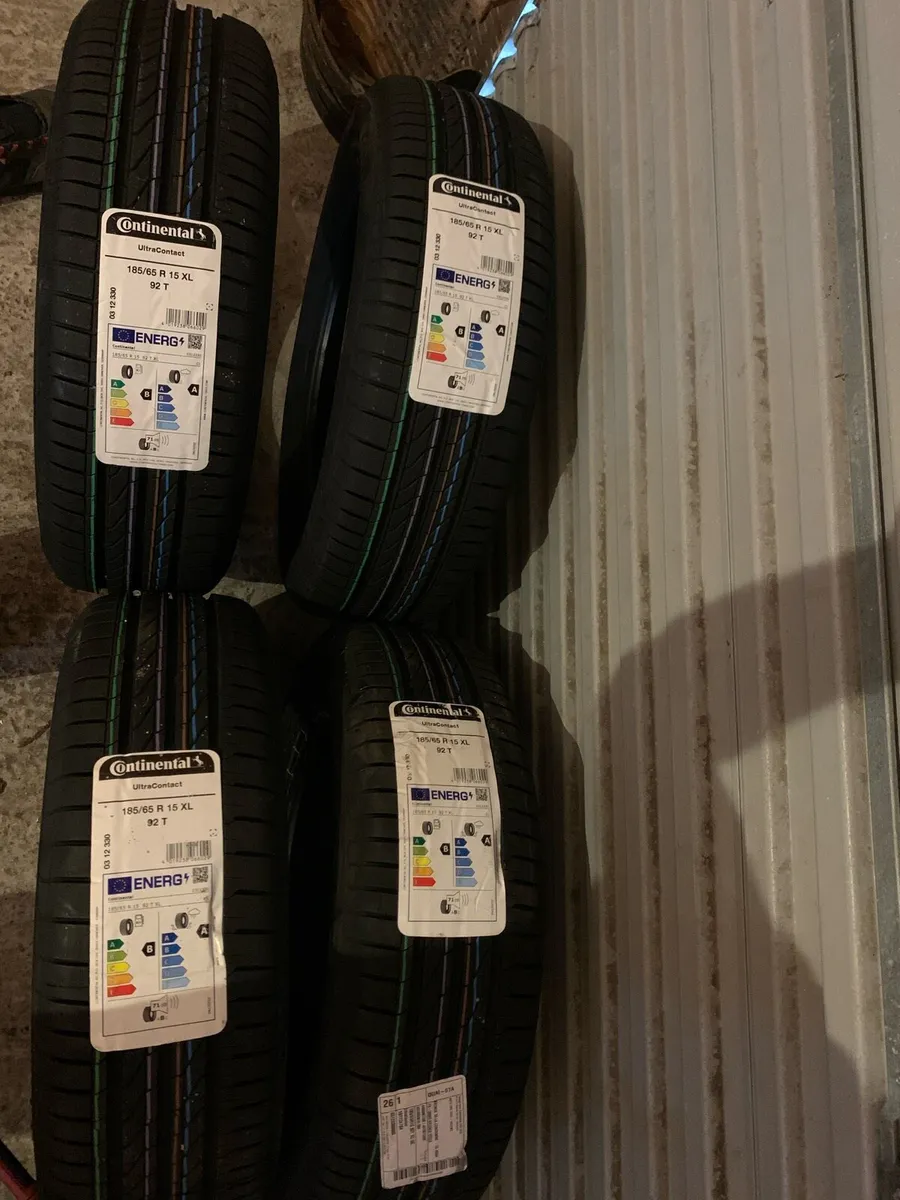 4 brand new tyres Continental 185/65 R15 92T XL - Image 2