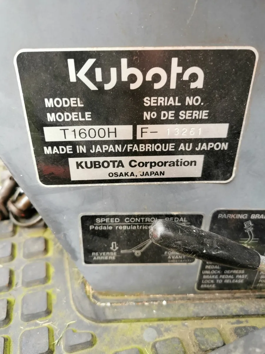 KUBOTA T1600H DECK - Image 1