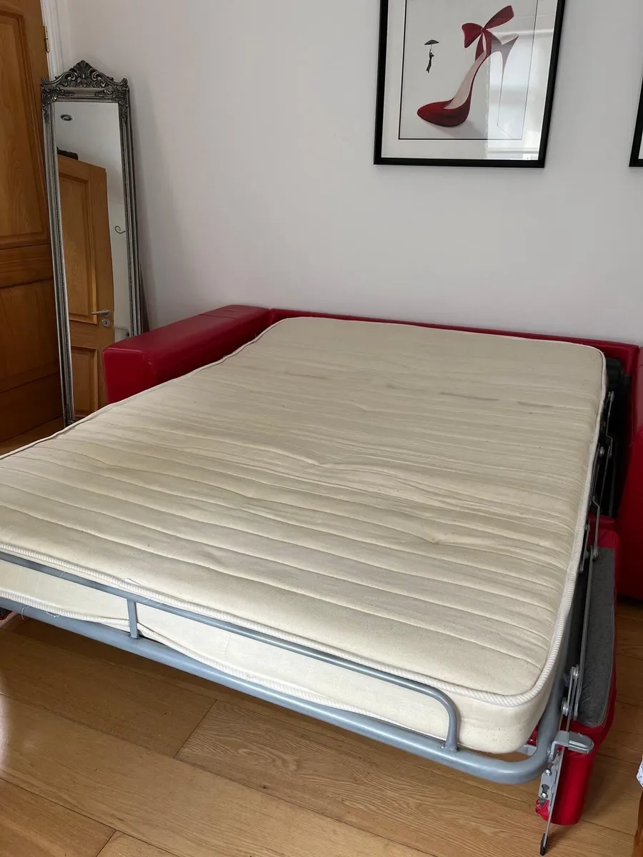 Leather Sofa Bed for Sale - Image 3