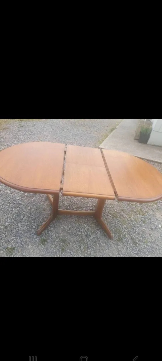mid century teak whale tail table - Image 1