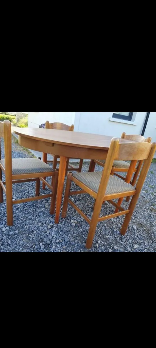 mid century teak dining set by schreiber - Image 1
