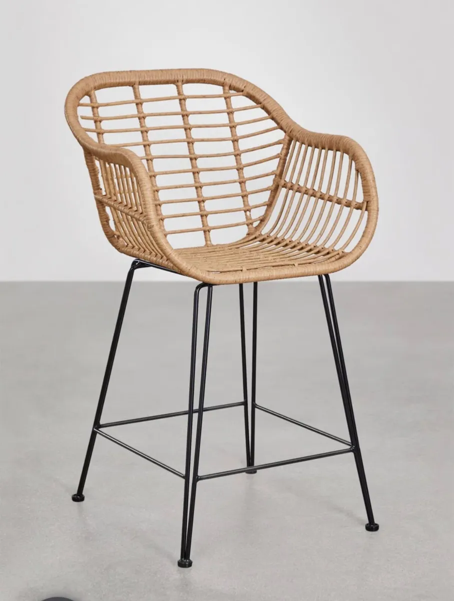 For Sale: 3 x Zole Wicker Bar Stools – Brand New - Image 1