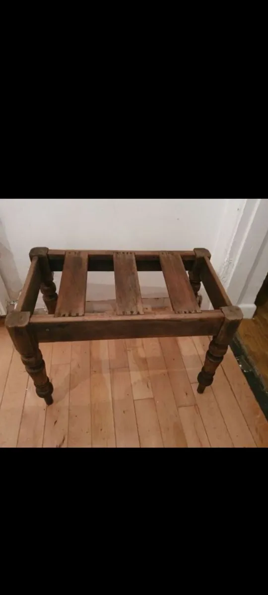 rare mid century hotel luggage rack - Image 1