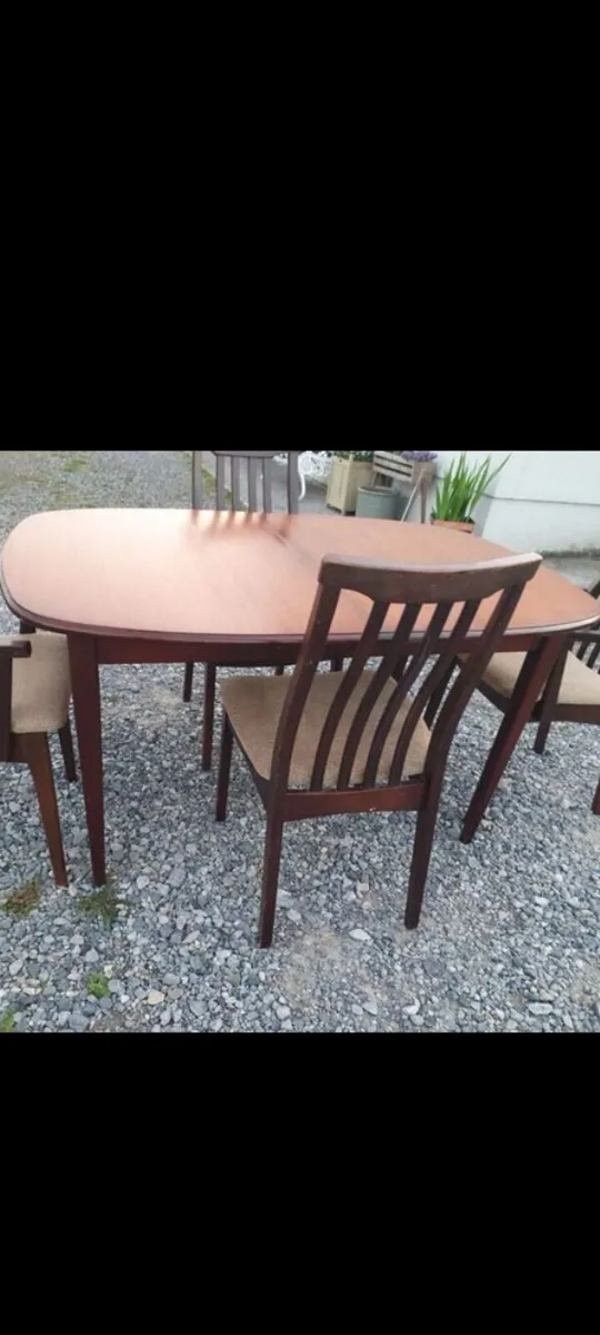 mid century teak dining set restored - Image 4