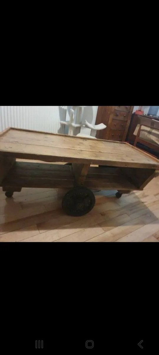 industrial coffee table rare xxl - Image 1