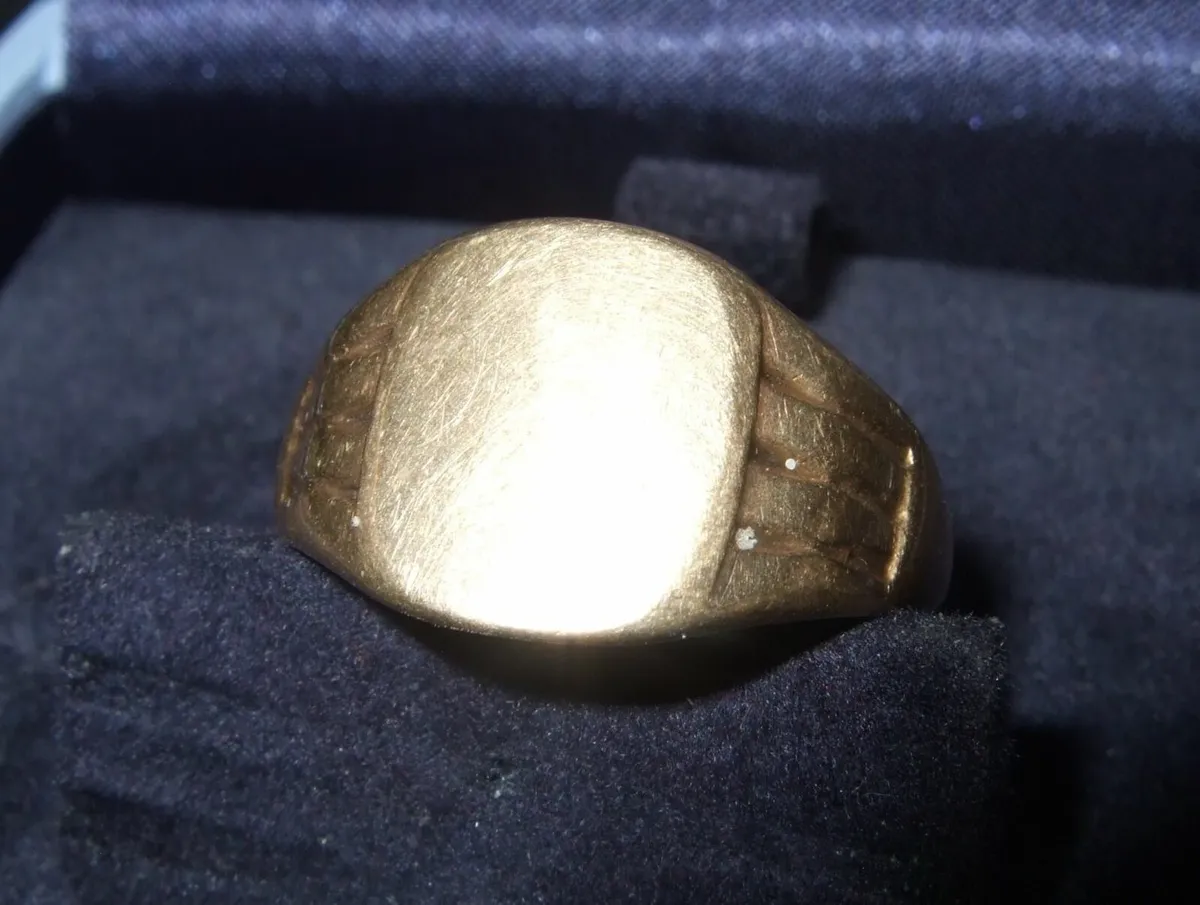 Vintage Gentlemans Signet Ring 9ct Gold Hallmarked - Image 3