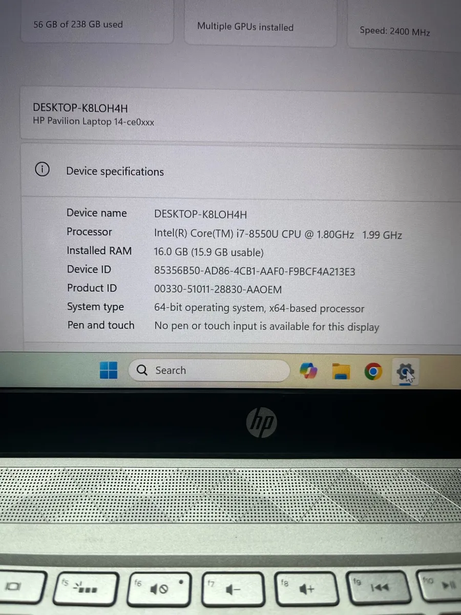 Hp i7 16-256 w11 2gb graphics - Image 4