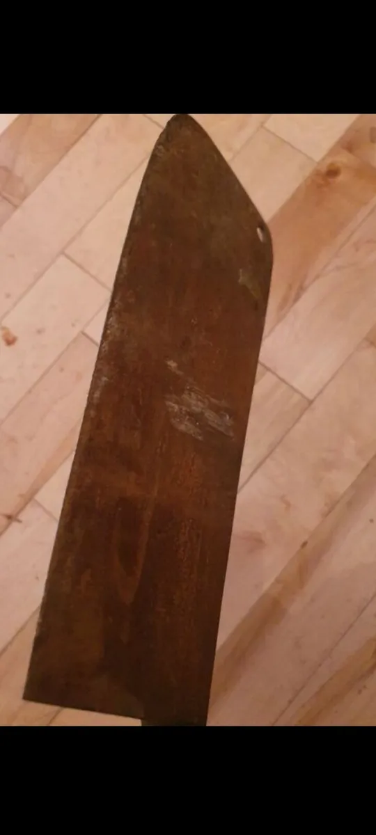 rare antique butchers  meat cleaver with knives - Image 3