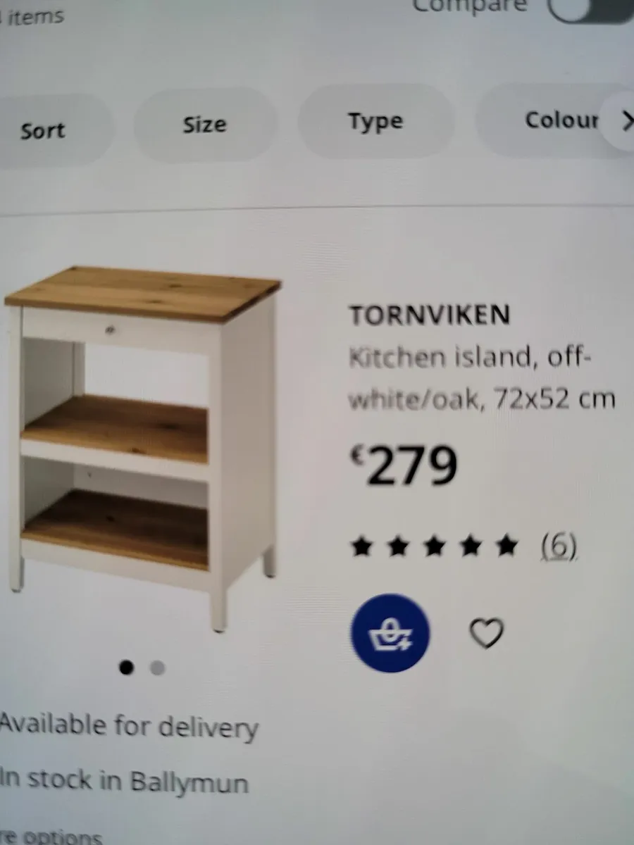 Ikea New Tornviken Kitchen Island ( dublin 15) - Image 1