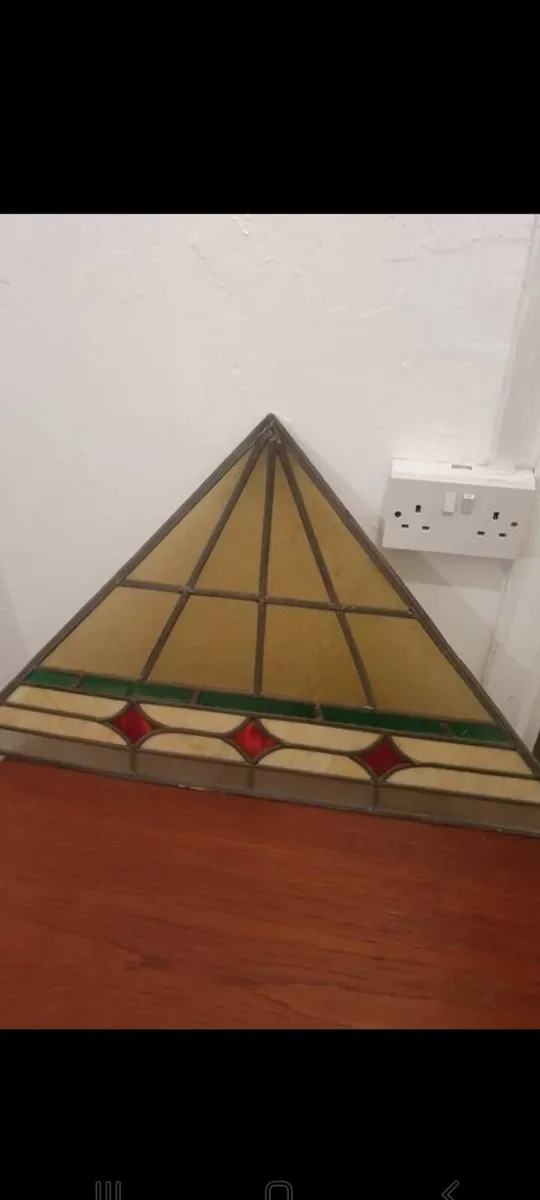 antique lead glass panels x6 - Image 1