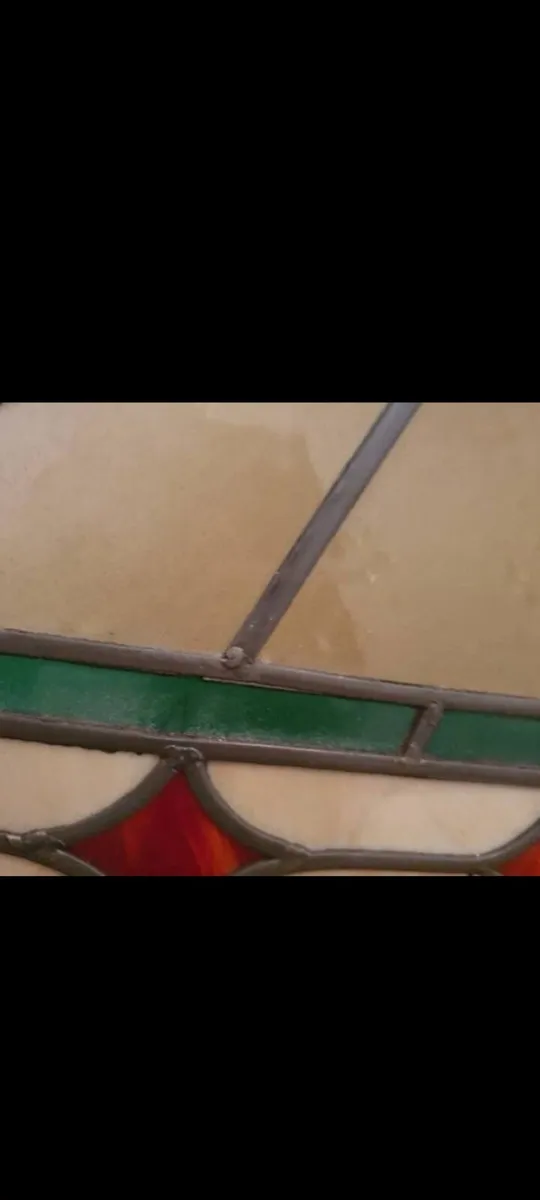 antique lead glass panels x6 - Image 3