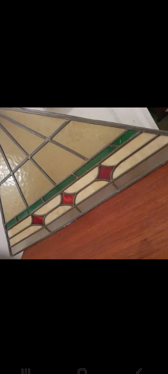 antique lead glass panels x6 - Image 4