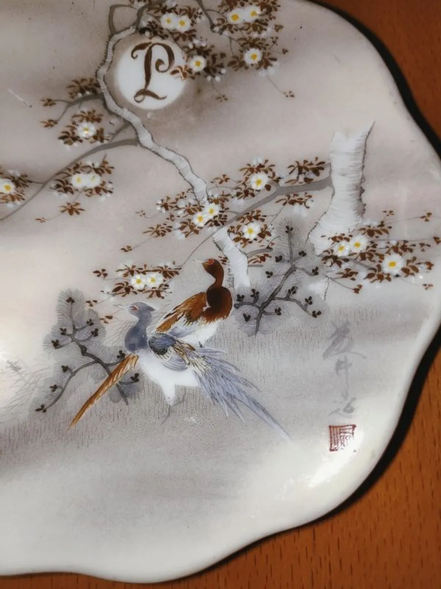 Vintage Japanese eggshell porcelain teacup with saucer - Image 4