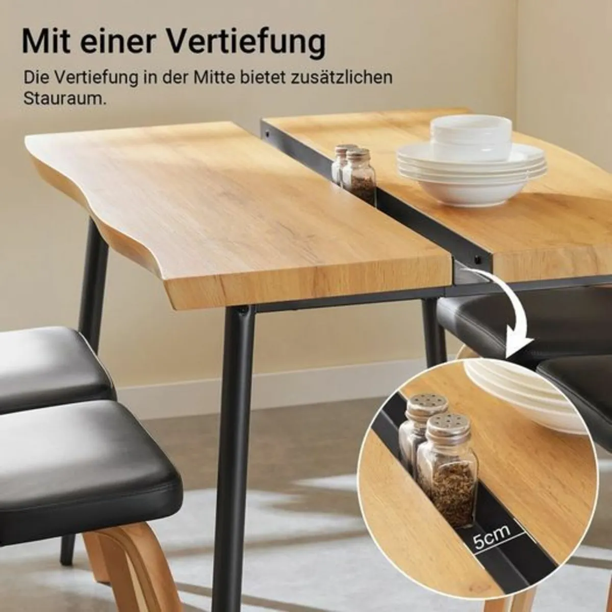Dining Room Table for 4 People modern practical - Image 3