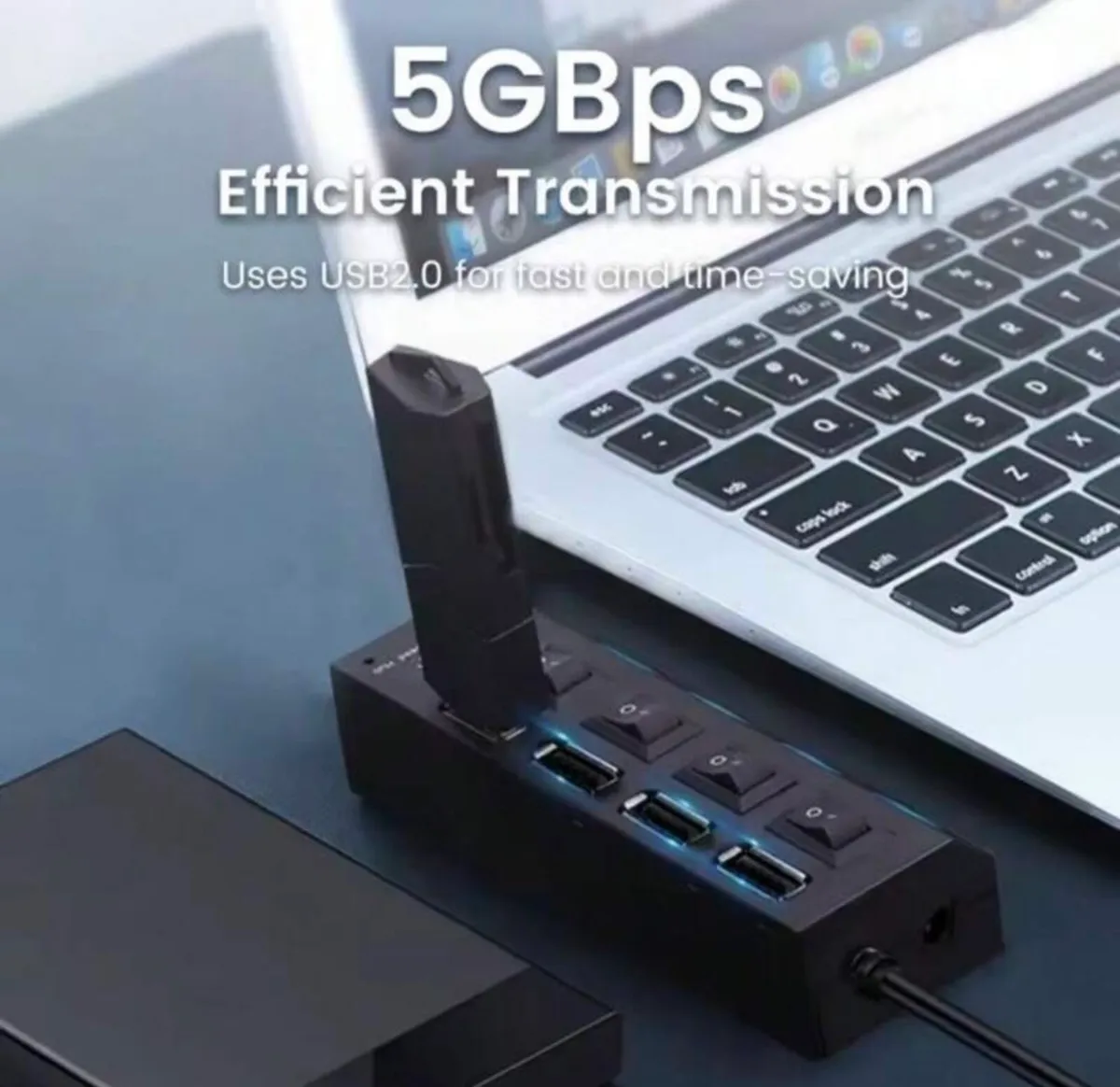 4 Ports USB 2.0 HUB Expander On/Off Switch - Image 4