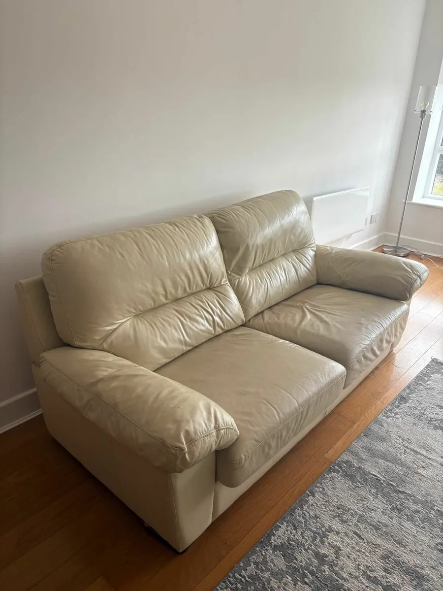 Cream leather Couches