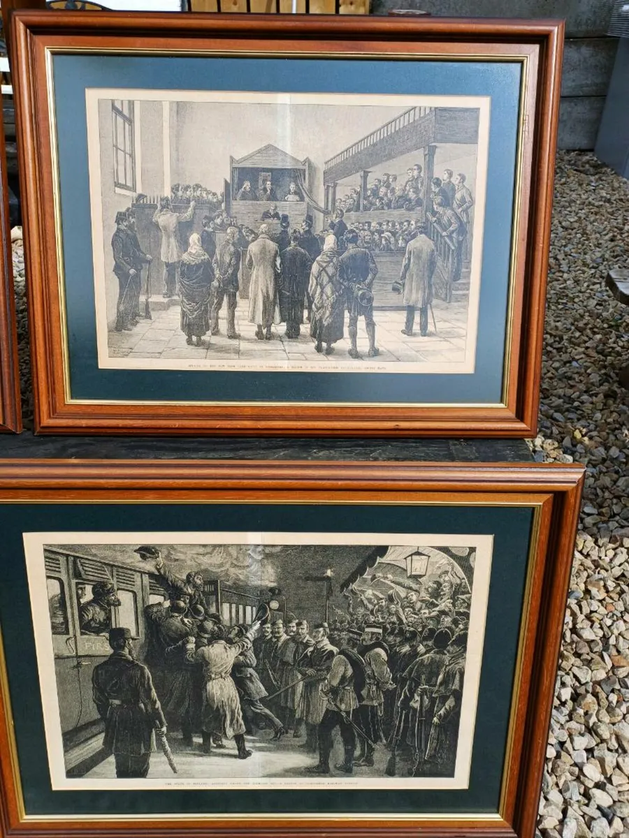 Antique Irish History Newspaper Pictures - Image 4