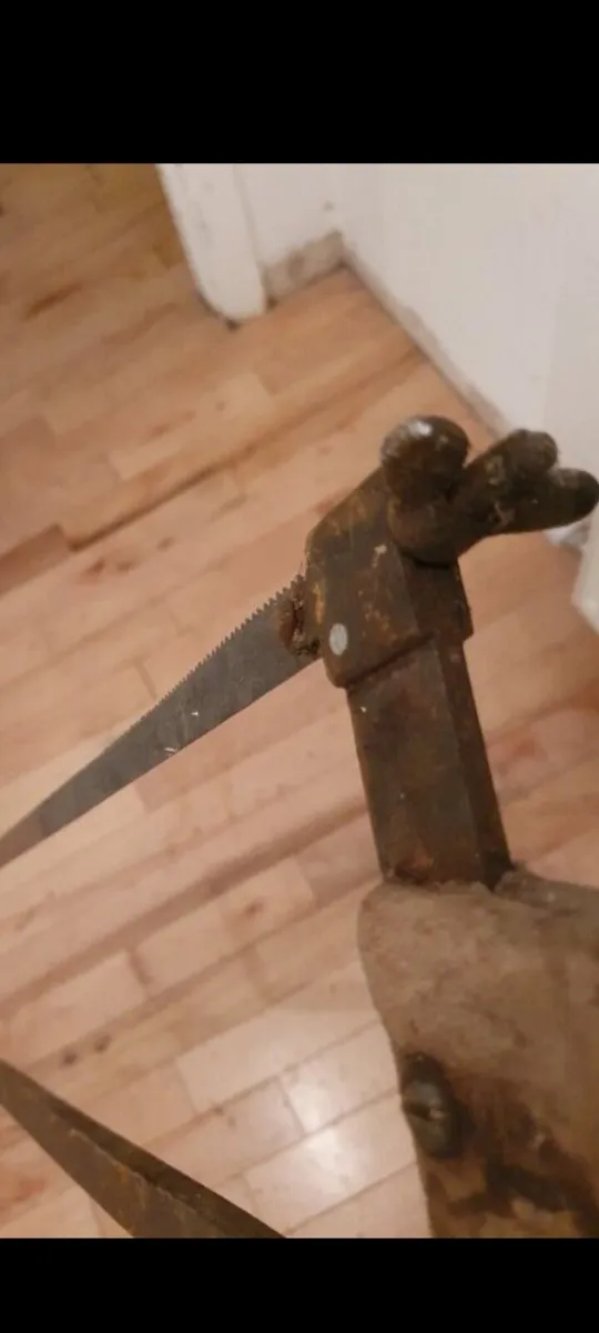 antique butchers saw - Image 2