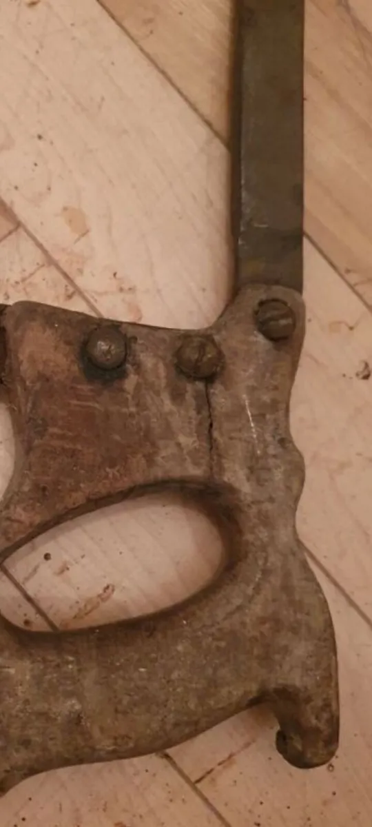 antique butchers saw - Image 3