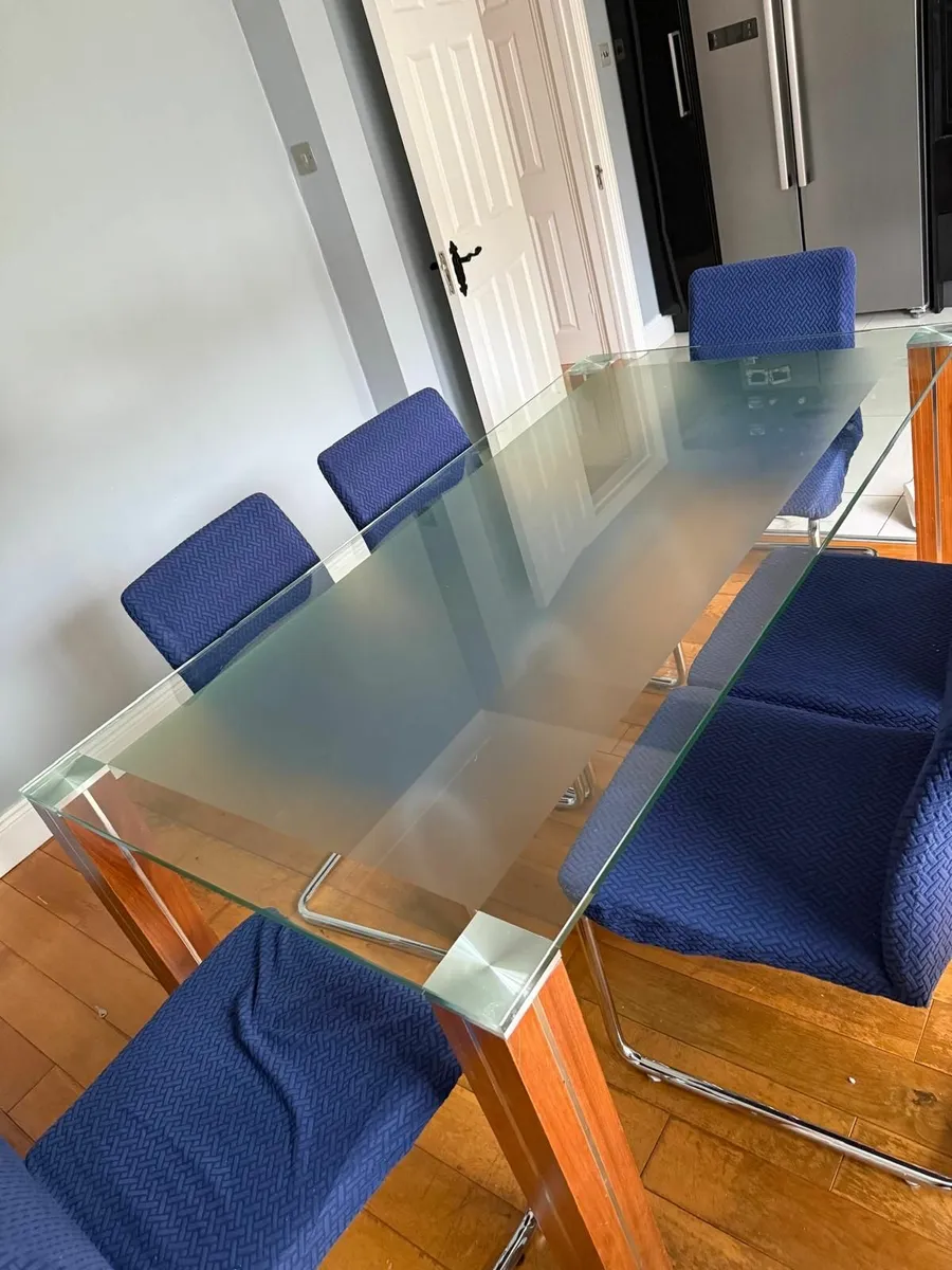 Dining table and six chairs - Image 1