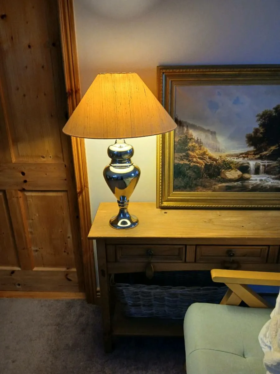 Tall table lamp( SILK) shade - Image 1