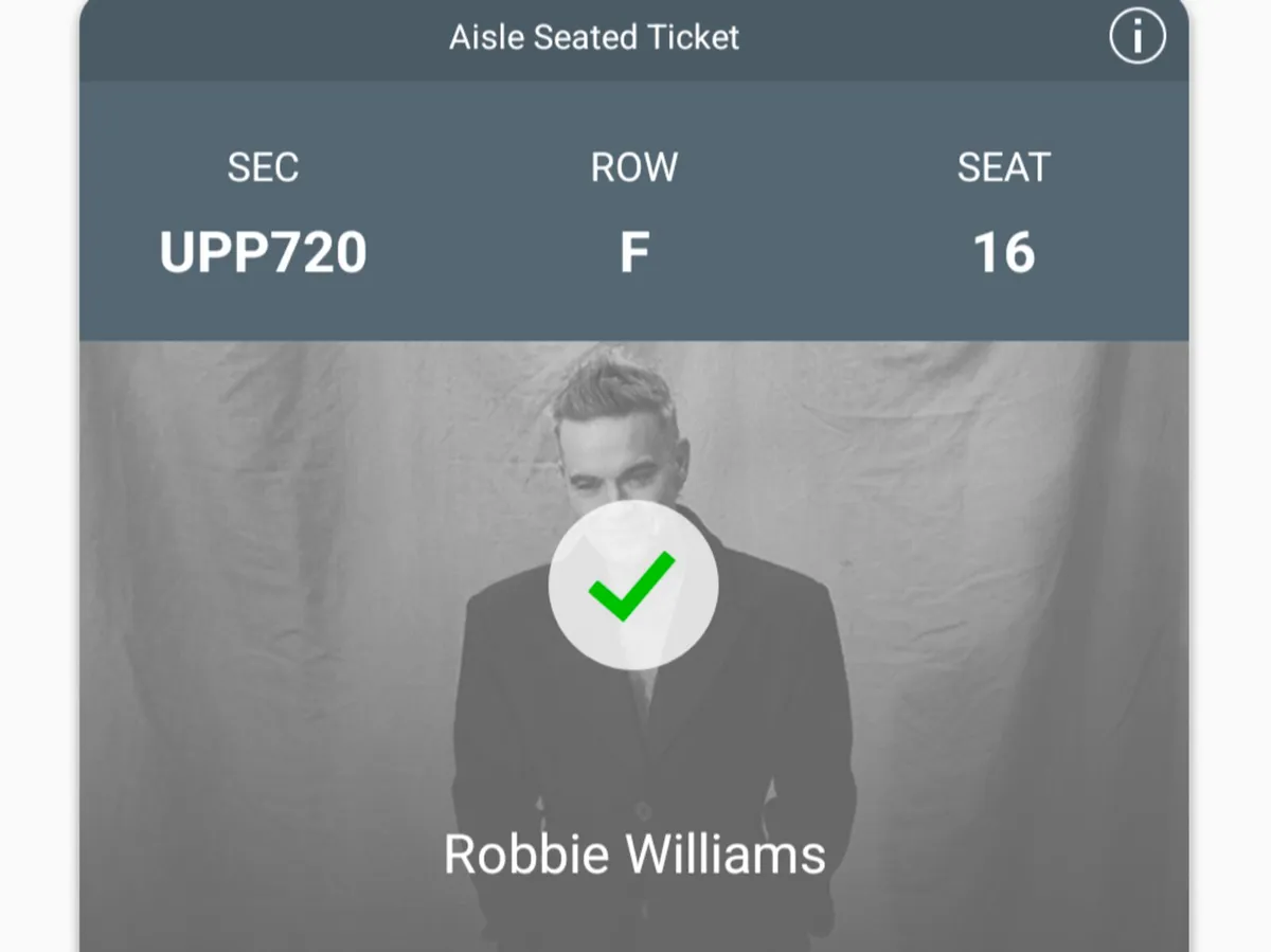 2 x Robbie Williams tickets croke park - Image 2