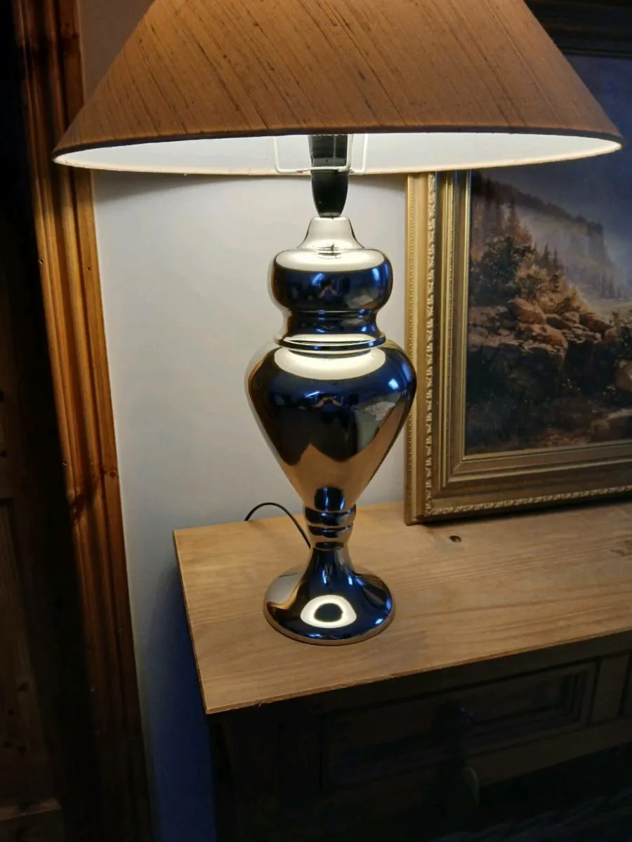 Tall table lamp( SILK) shade - Image 3