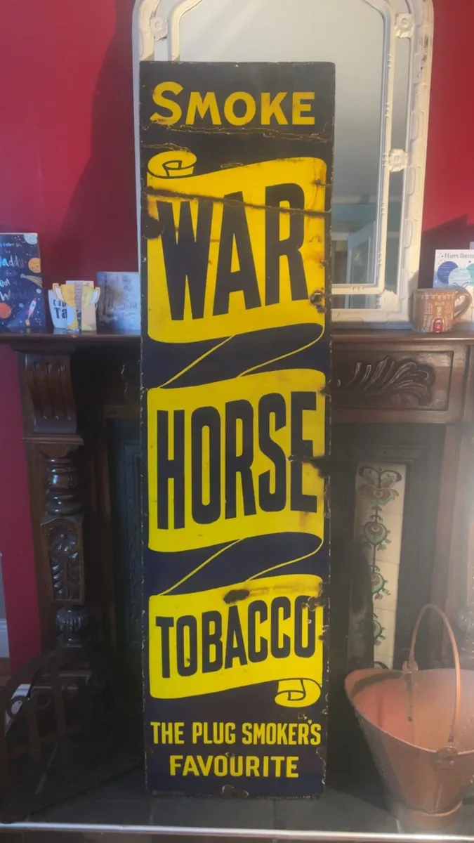 War horse enamel sign - Image 1