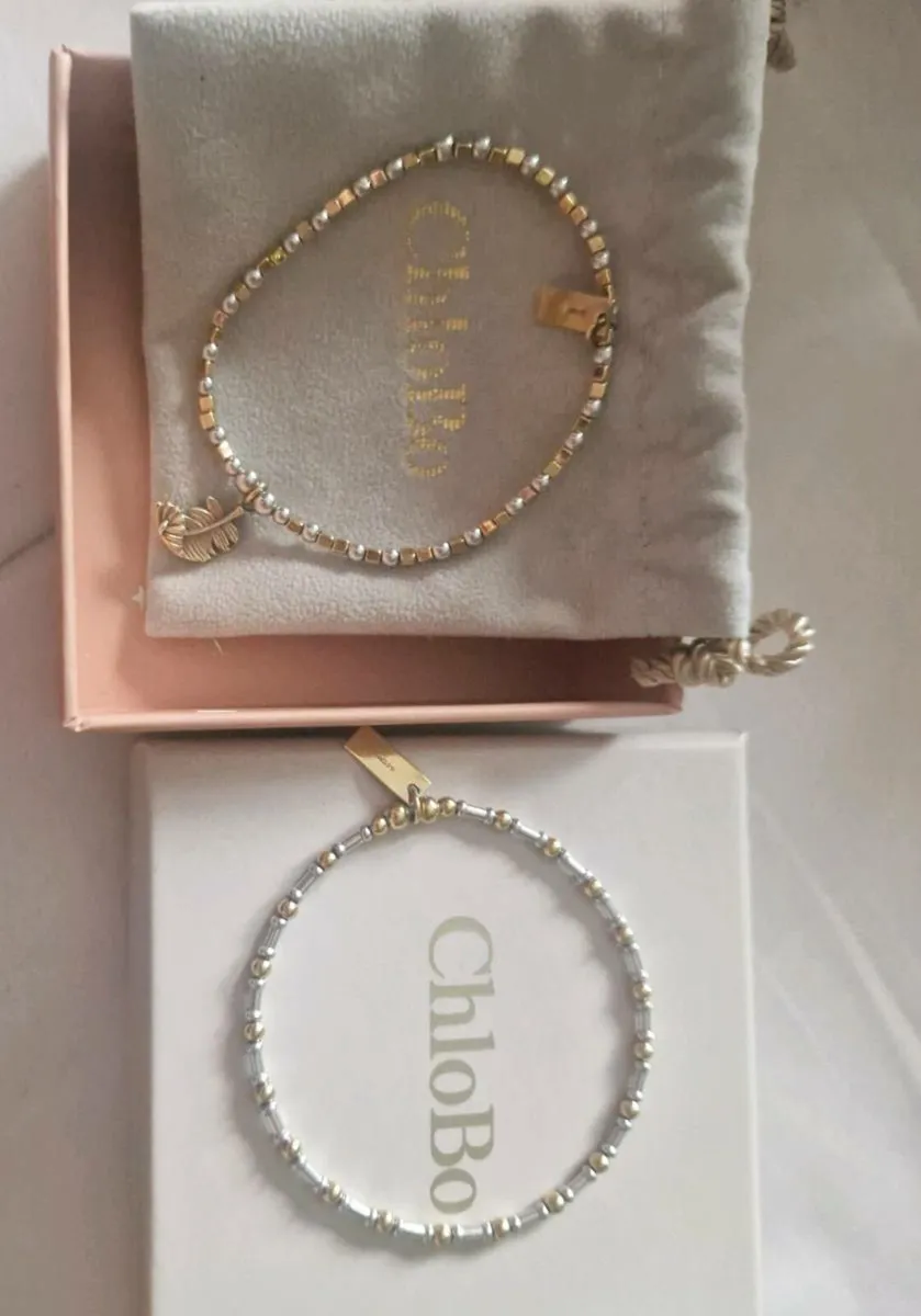 Beautiful Gold and Silver Chlobo Bracelets - Image 2
