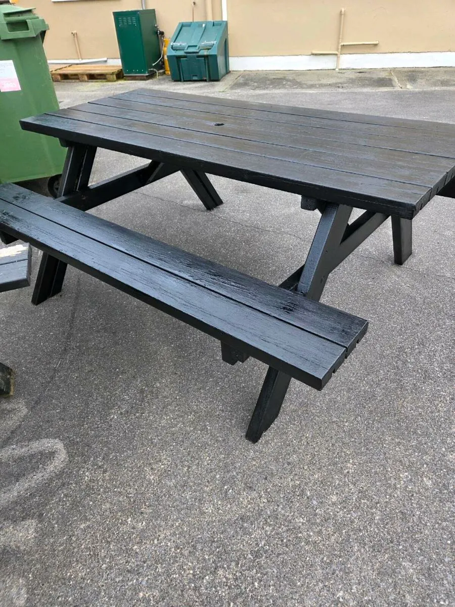 Wooden Picnic Table - Image 1