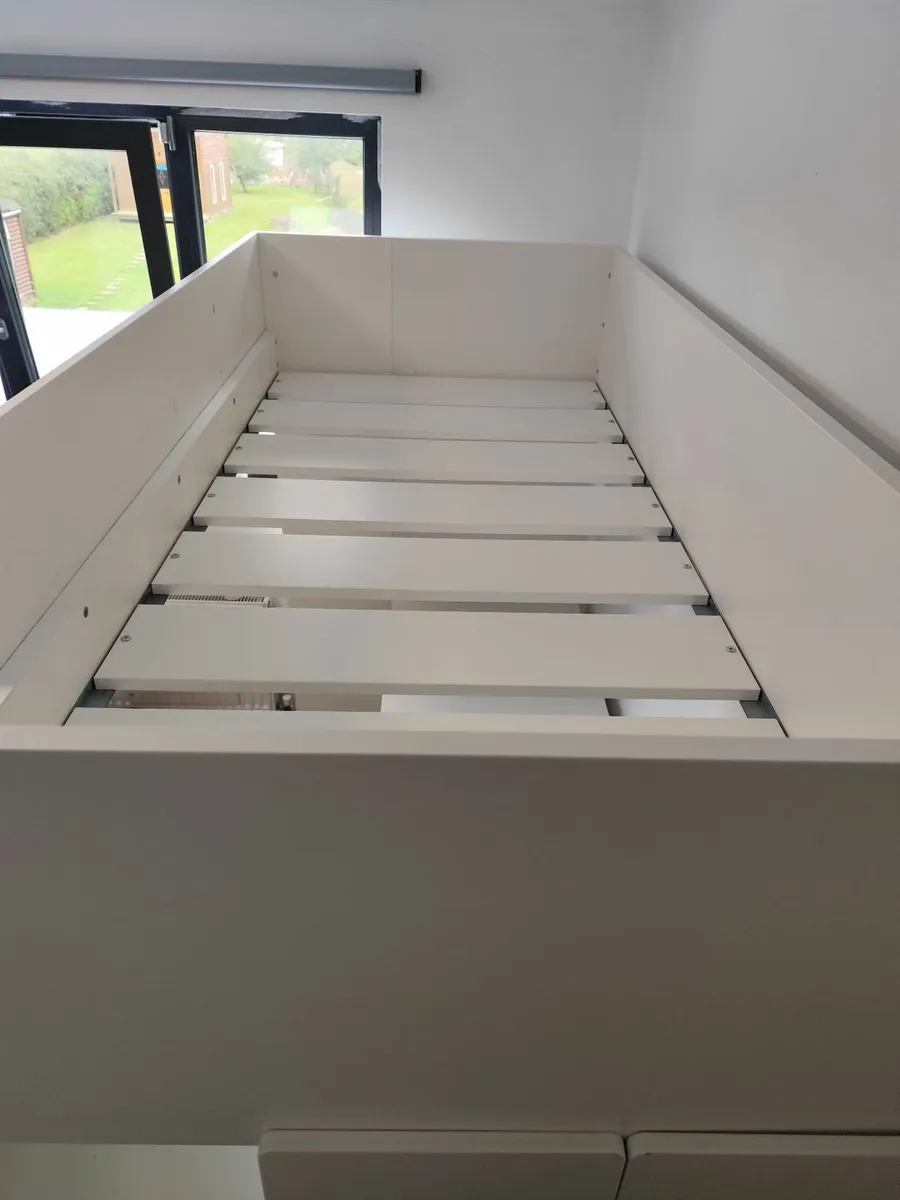 Loft bed with under desk,drawers, and wardrobe - Image 1