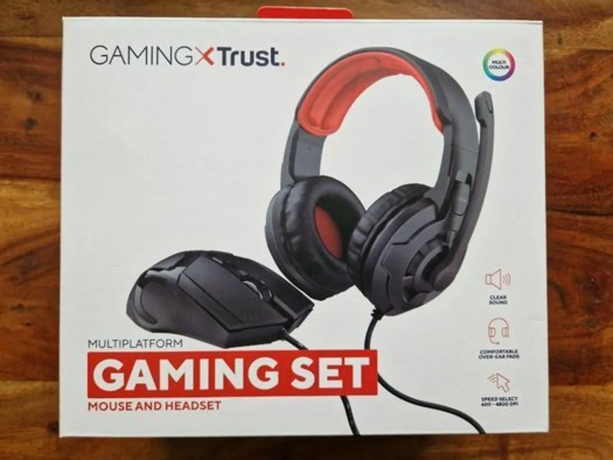 BRAND NEW Trust Gaming Set, Mouse and Head Set - Image 1