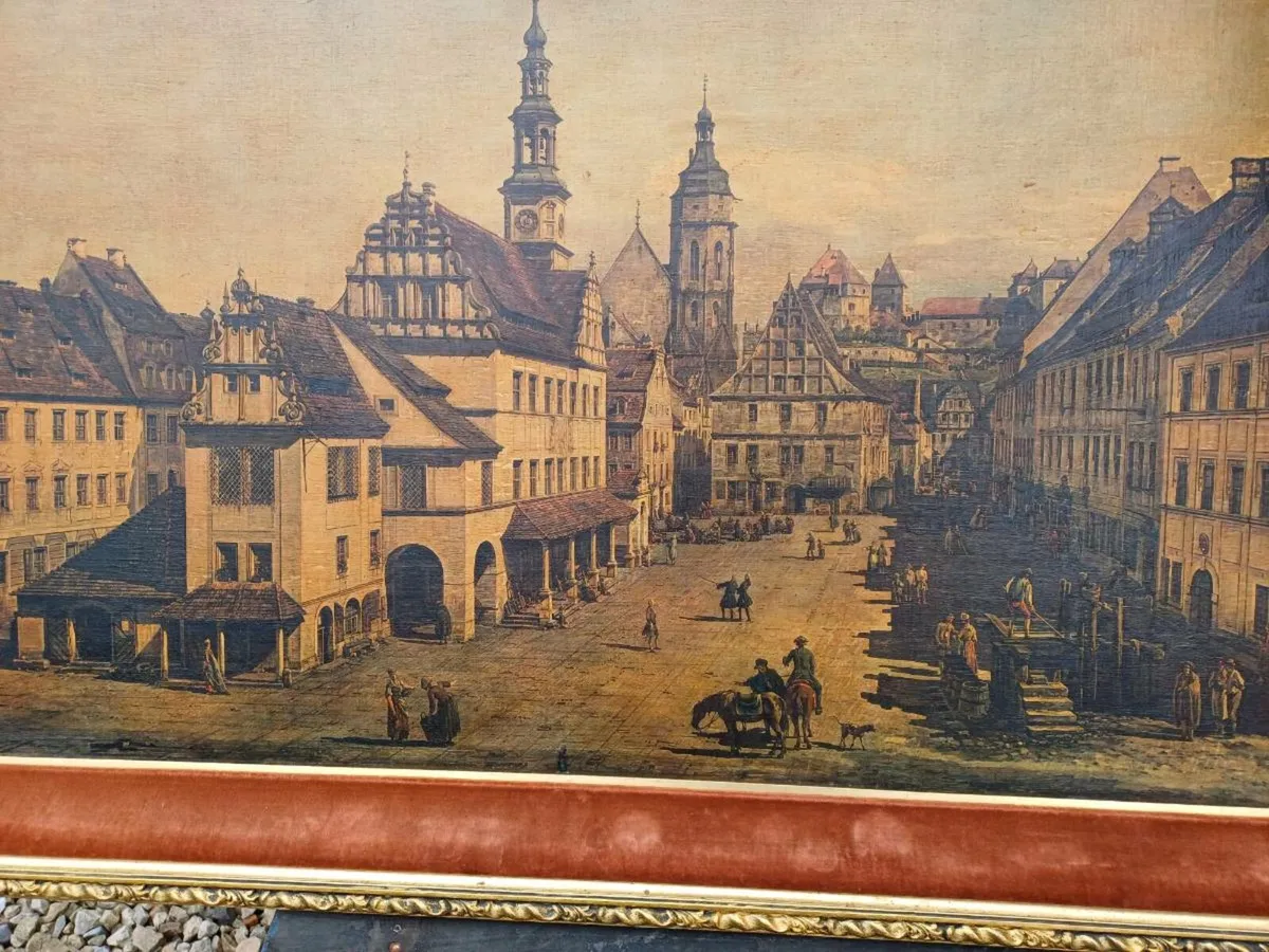 Large Vintage Canvas Picture - Image 3