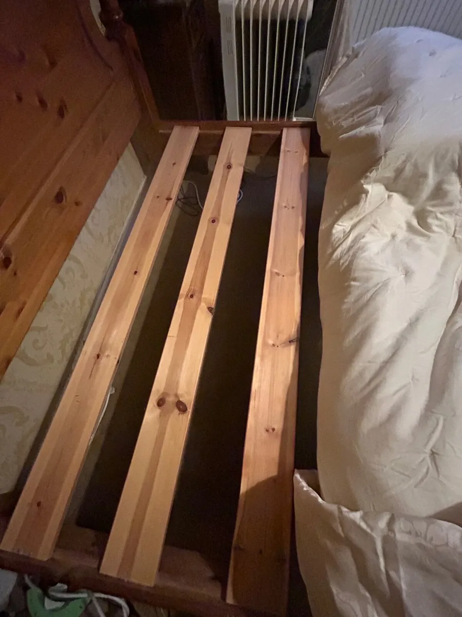 Pine king bed frame - Image 2