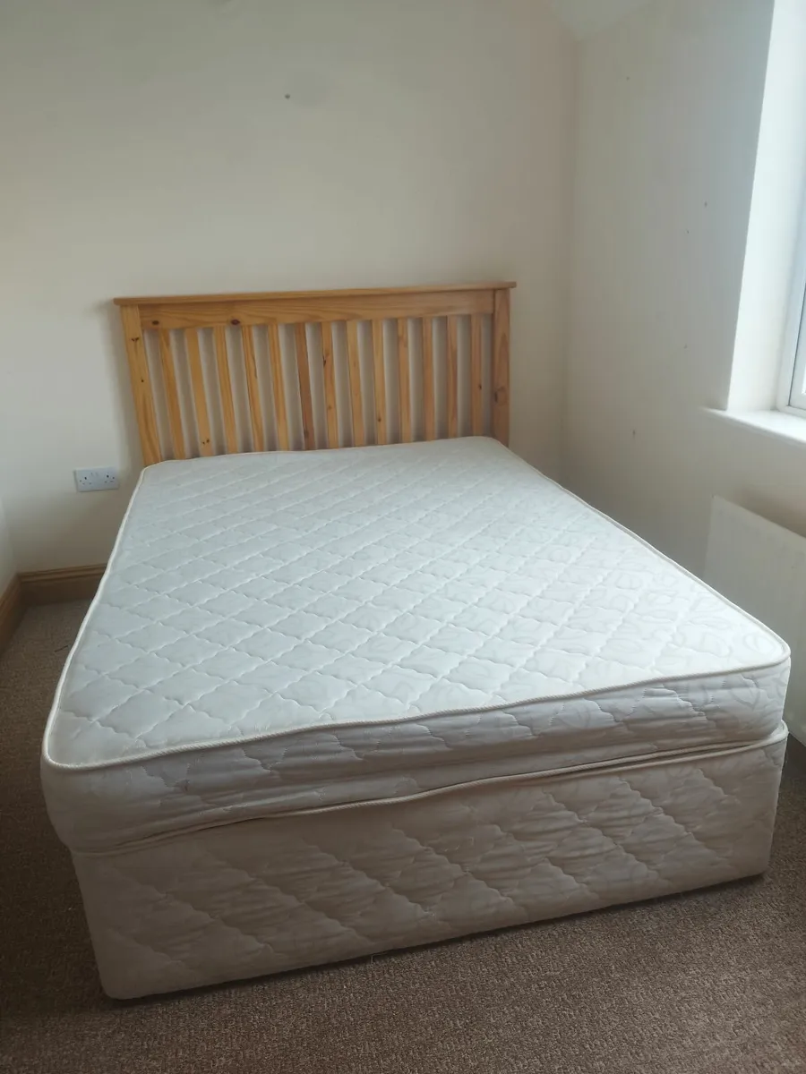Bed, Headboard & Mattress