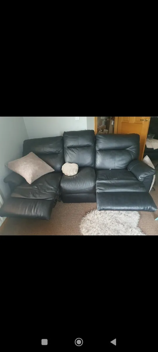 Leather 3 Seater Recliner & Armchair - Image 3