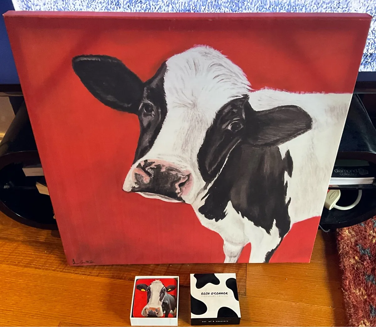 Cow Canvas Print & Set of Eoin O’Connor Place Mats - Image 1