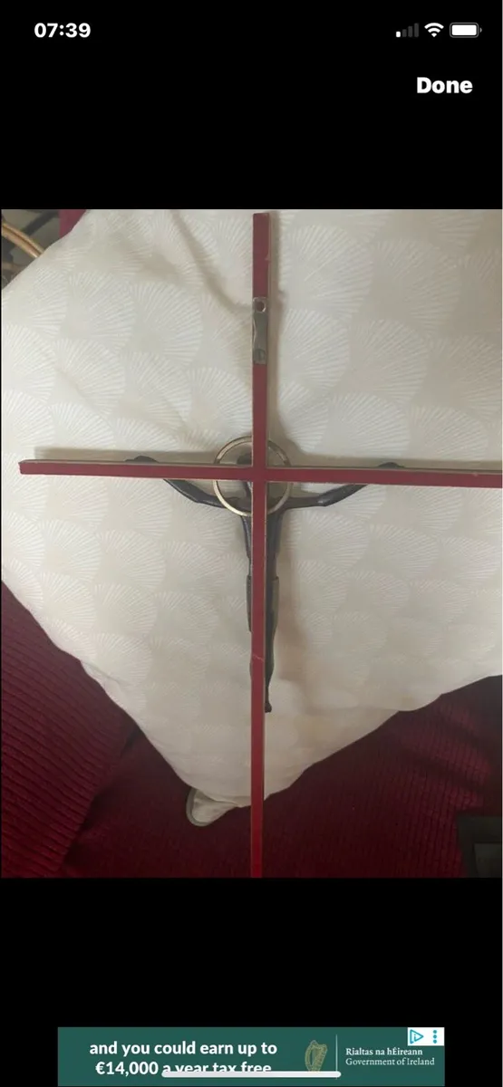 Large Brass Crucifix - Image 4