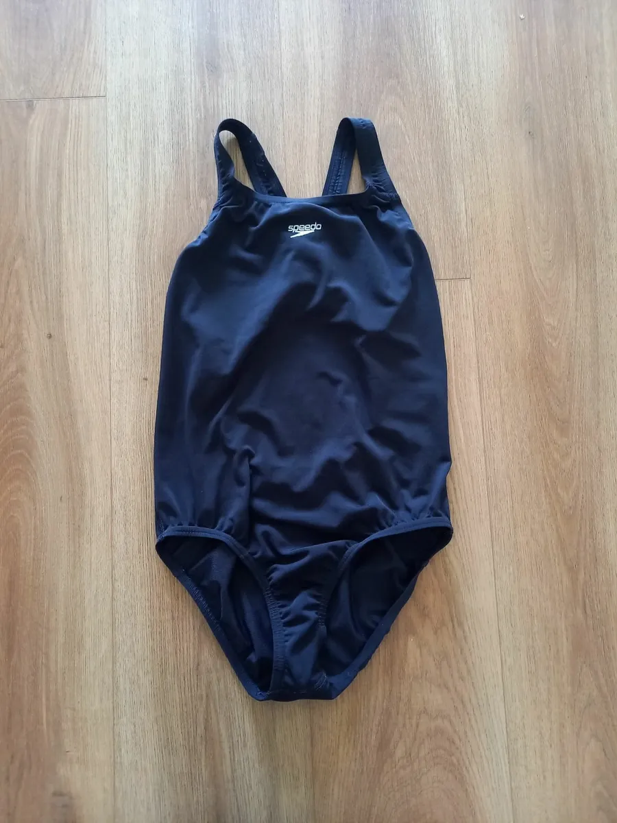 Girls Navy Speedo Swimming Togs Age 13 to 14 - Image 1
