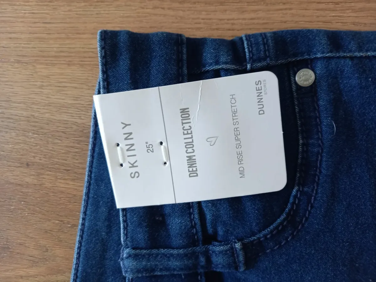 Girl's Blue Skinny Jeggings, from Dunnes - Image 3
