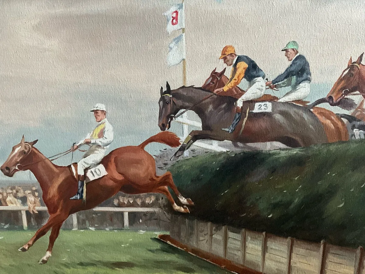 Extra Large Racing Painting - Signed - Image 3