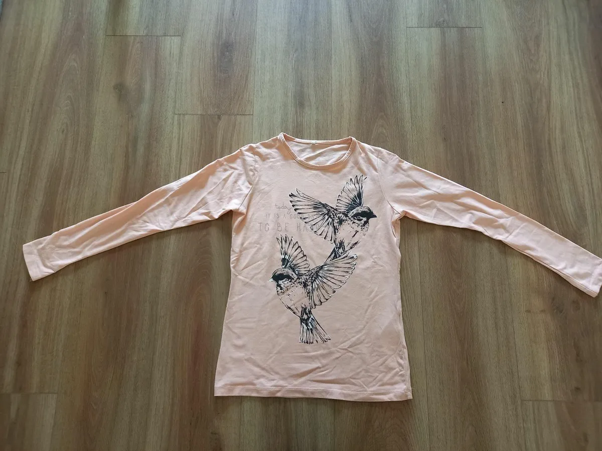 Girl's Pink Coloured Long Sleeved top  Age 11 - Image 1