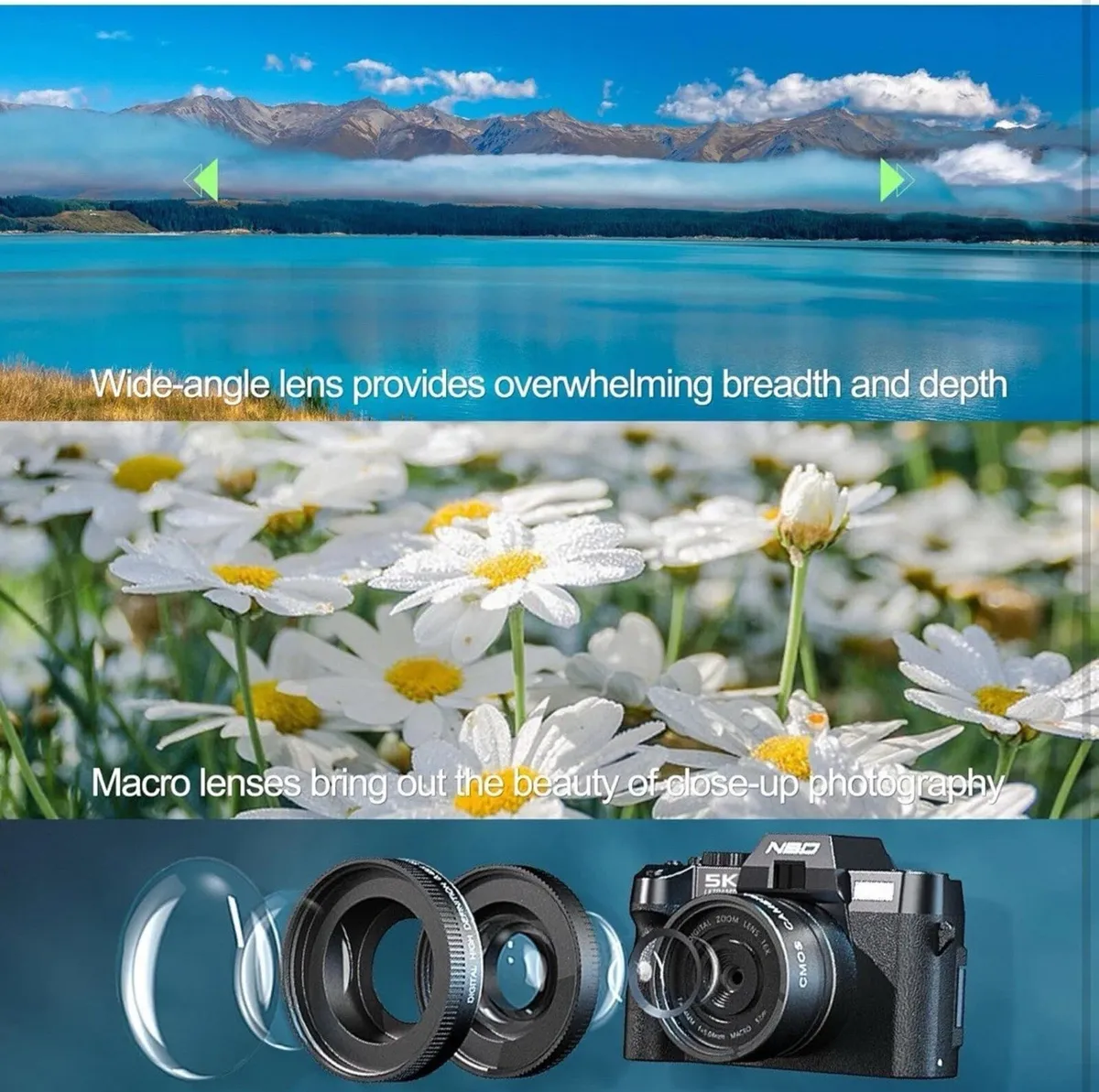 Brand new in box digital camera 5K 48MP With extra - Image 3